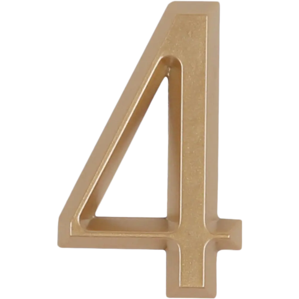 Самоклеящаяся цифра «4» LARVIJ в стиле матовое золото 18284726 STLM-0010208