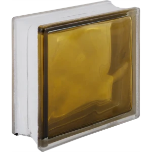 Стеклоблок Волна цвет ярко-бронзовый полуматовый