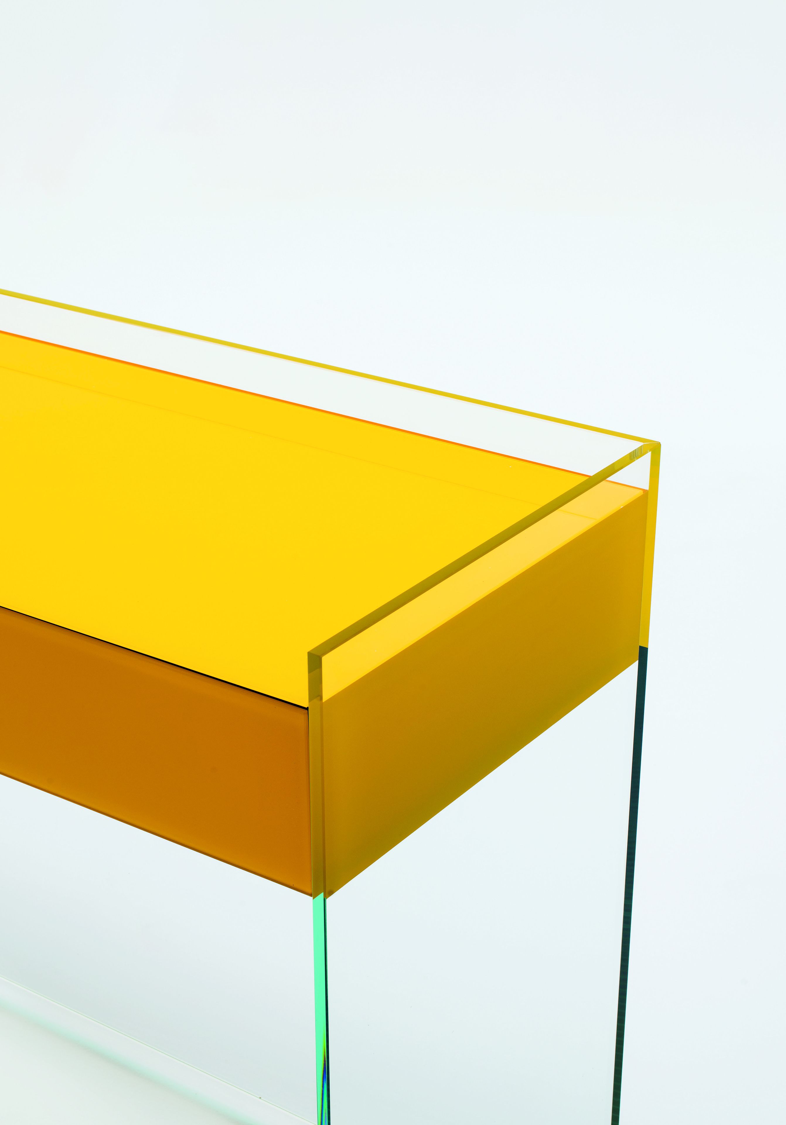 Прямоугольная хрустальная консоль с ящиками Glas Italia Поплавок ARCH-00066010 - Вид №1