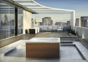 Надземный мини-бассейн с джакузи на 2 места