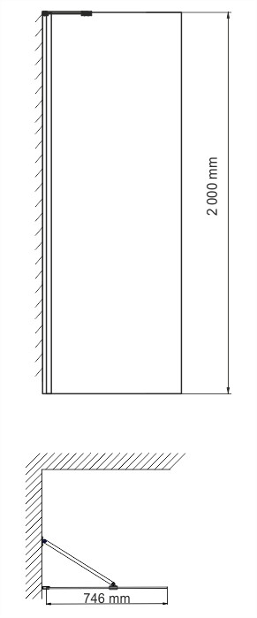 Aller 10H06-RP80 Fixed Душевая перегородка Santreyd  - Вид №1