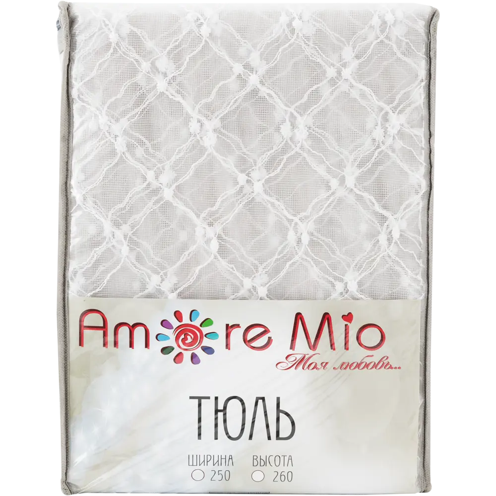 Тюль на ленте «Геометрия», 250x260 см, геометрия, цвет белый AMORE MIO STLM-2209393 - Вид №6