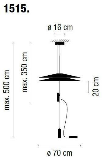 Vibia Светодиодный подвесной светильник с диммером Flamingo 1515 - Вид №3