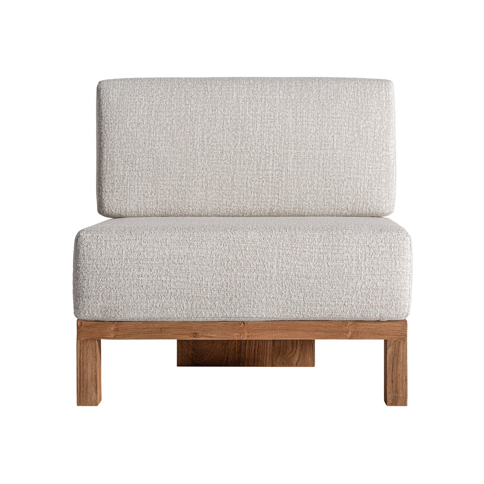 Центральное садовое кресло из ткани и дерева Vical Home голова ARCH-00025507 - Вид №1