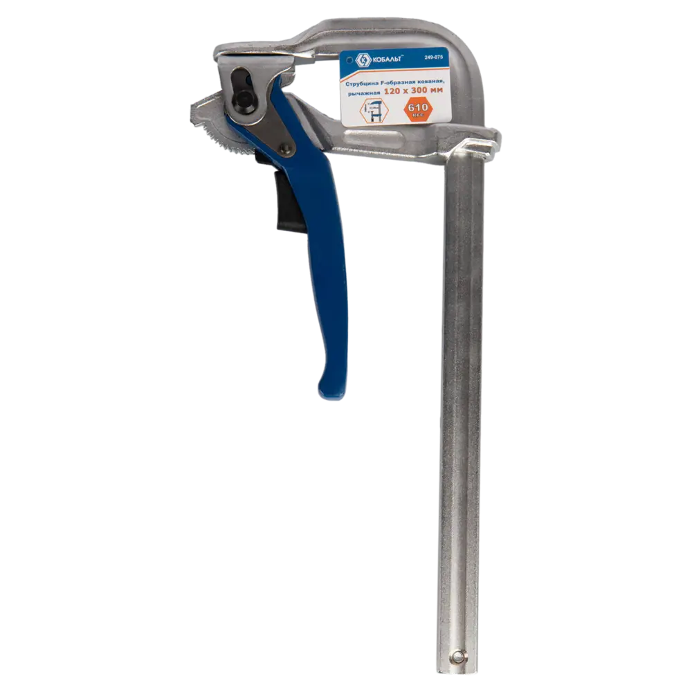 Струбцина F-образная Кобальт 300 мм - надежная фиксация для точной работы 89374024 STLM-1384054 - Вид №2