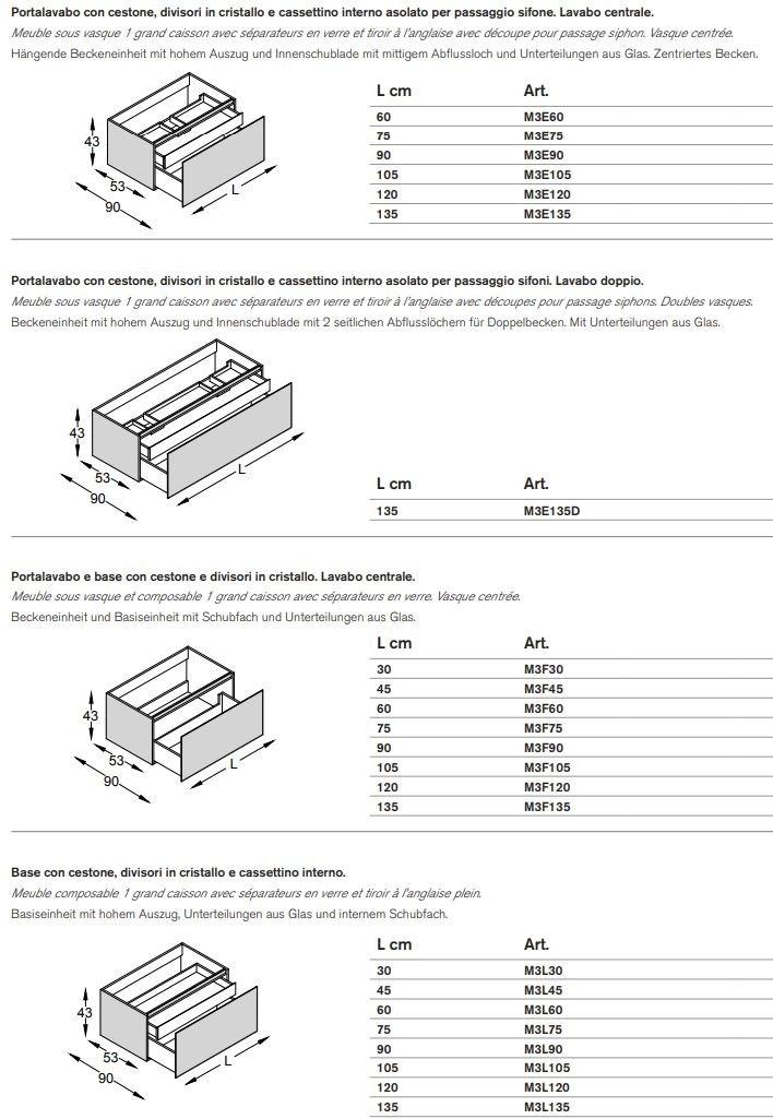 ARTELINEA Подвесная тумба под умывальник из хрусталя с ящиками  Al 351b / al 354b  - Вид №6