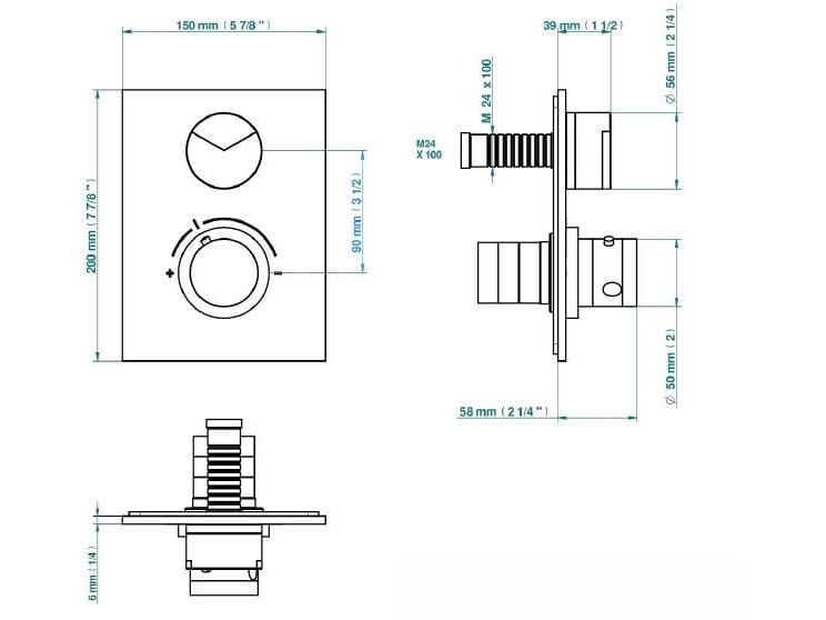 Термостатический смеситель для душа THG Paris Yoko Delta ARCH-00145060 - Вид №1
