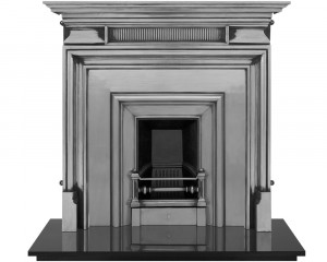 RX127 Королевская (узкая) каминная вставка из чугуна Сarronheating