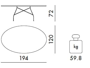Овальный стеклянный обеденный стол Kartell GLOSSY ARCH-00113239 - Вид №1