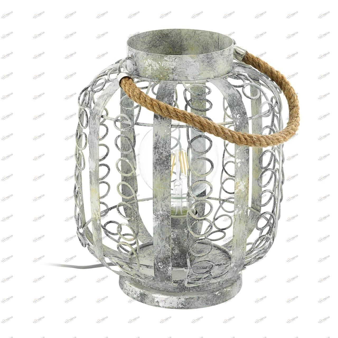 Настольная лампа Eglo Hagley 49134 EGLO ФОНАРЬ 221020 Бежевый;прозрачный 