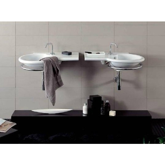 43167 Подвесная раковина настенная овальная Ceramica Hidra  белая  - Вид №2