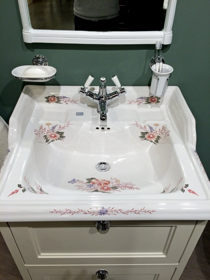 Смеситель для раковины на 1 отверстие с кнопкой Click-Clack [KE6 WAL]  Burlington T12-QT, W11, T4 WAL  - Вид №3