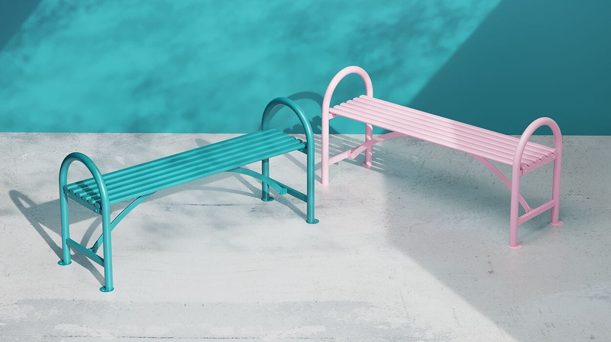 Оцинкованная стальная скамья без спинки DIMCAR ARCH-00139886 - Вид №1