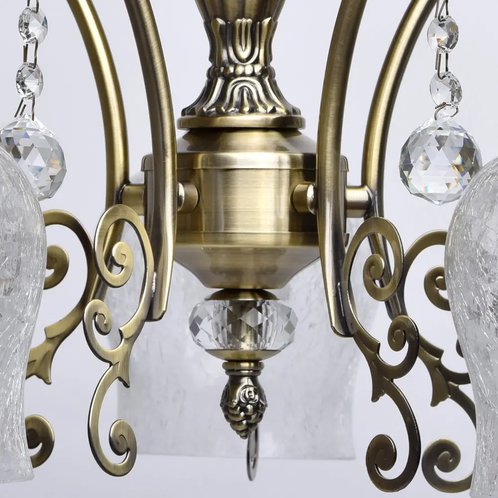 Люстра Моника 5xE27x60 Вт, металл/стекло, цвет бронза/прозрачный MW-Light STLM-2060605 - Вид №7