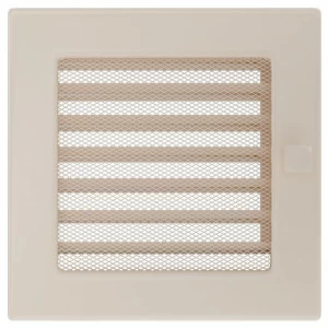 Вентиляционная решетка Kratki 17х17 с жалюзи (кремовая)