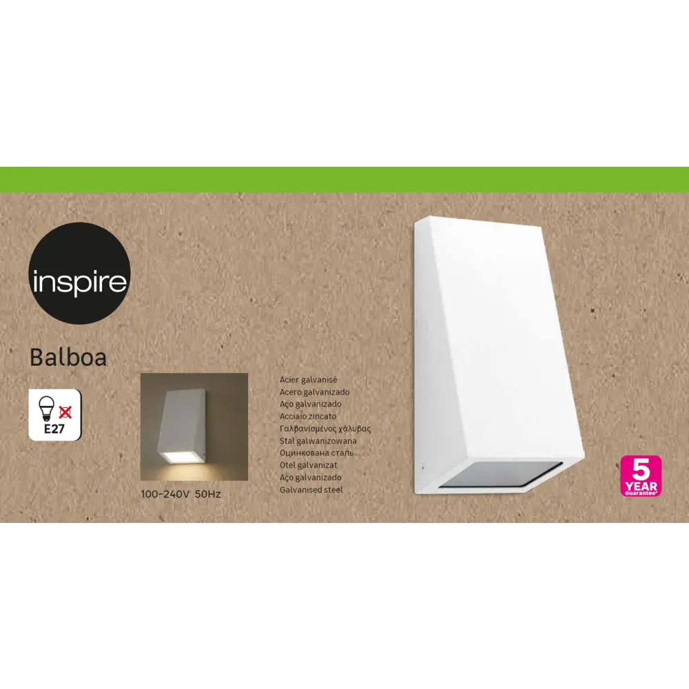 Светильник Inspire «Balboa» IP44 цвет белый, накладной 84693016 STLM-2027702  - Вид №5