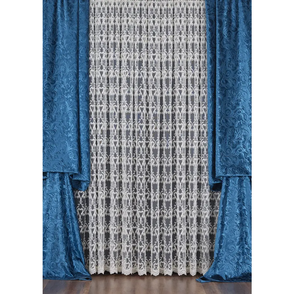 Тюль с вышивкой на сетке «Классика» 1 п/м 280 см цвет кремовый ELIT HOME STLM-2100551 - Вид №1