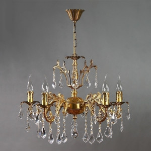 096698 Люстра Ambiente 5L 2118/5 AB Leaf Crystal Mantra Granada