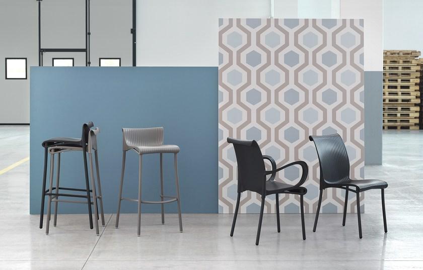 Nardi Штабелируемый высокий табурет в современном стиле с подставкой для ног sun-id-1346541 - Вид №1