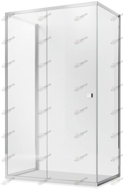 Gruppo Treesse Прямоугольная душевая кабина из хрусталя с поддоном и раздвижной дверцей Sistema doccia sun-id-1390346