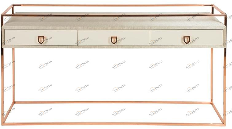 Stylish Club Прямоугольная консоль из металла и дерева с ящиками Cocktail Scf.c01