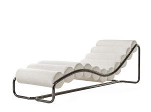 Мягкий шезлонг из ткани