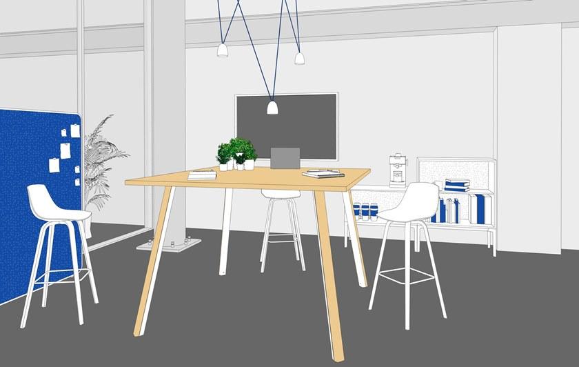 Lapalma Высокий квадратный стол из ламината Ori sun-id-1346870 - Вид №6