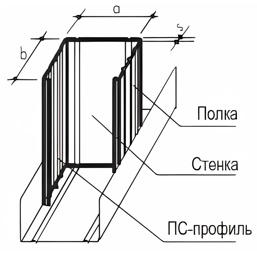 Профиль стоечный KNAUF для гипсокартонных конструкций 50x50x4000 мм 83708384 ПС-2 STLM-0043664 - Вид №1