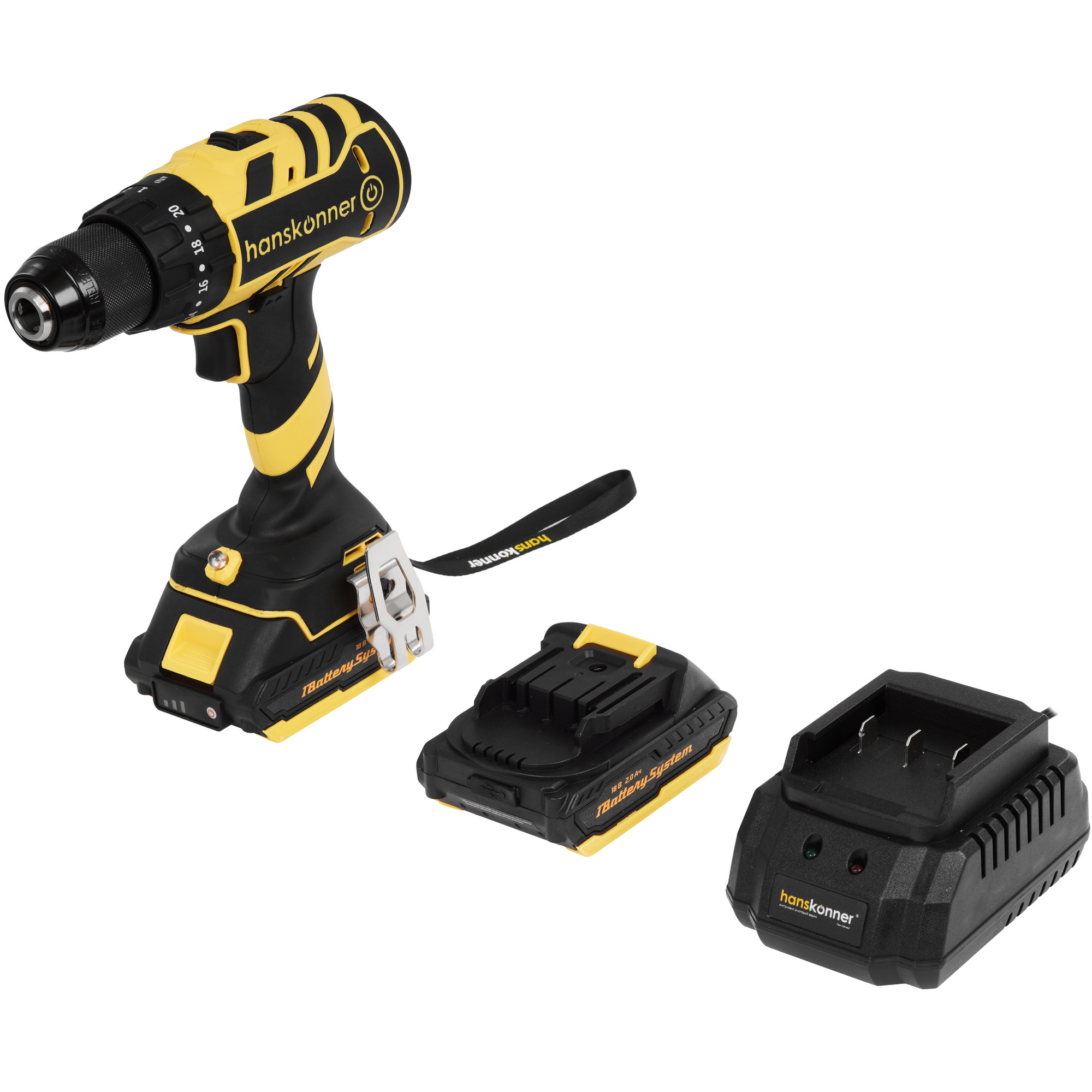 Дрель-шуруповерт Hanskonner HCD1865I 1BatterySystem 18V 9127192 STDN-0067932