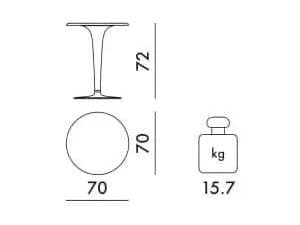 Круглый стол с ламинированной столешницей Kartell TOP TOP ARCH-00135708 - Вид №11