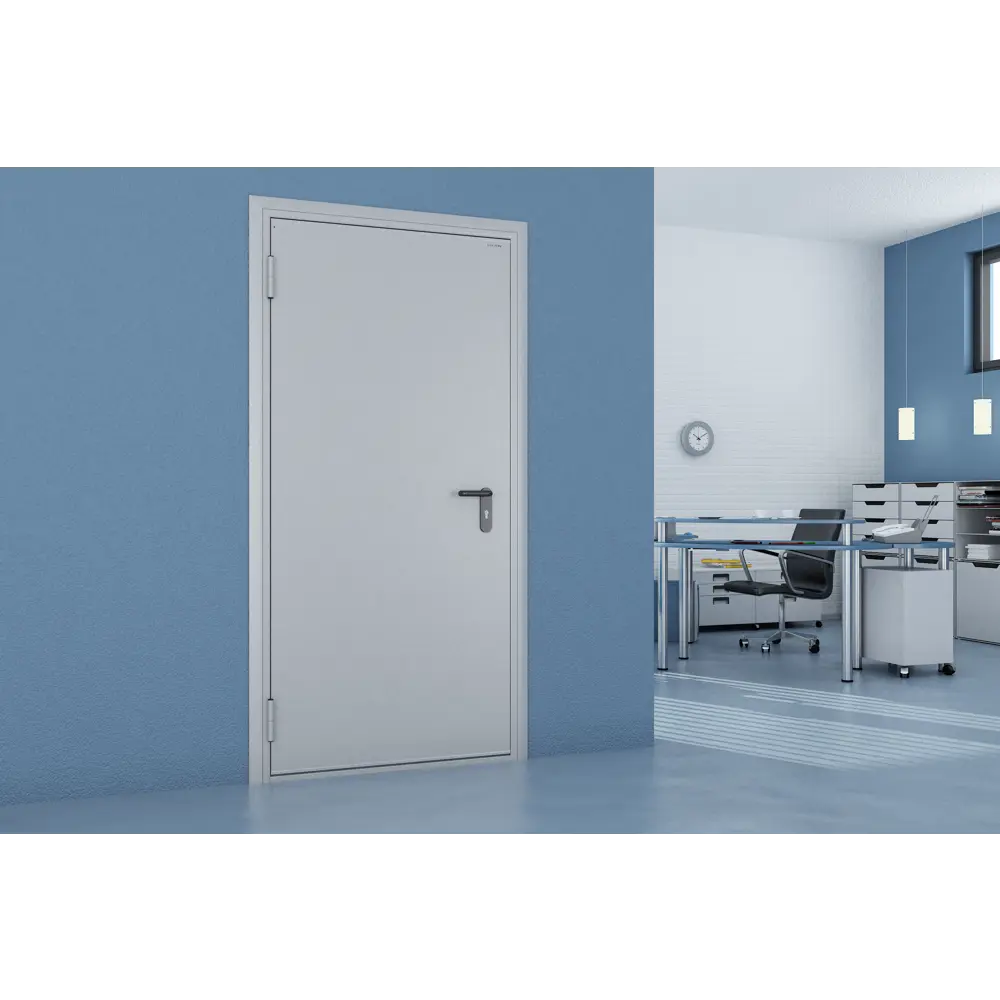 Дверь противопожарная EI60 98x205 см левая цвет светло-серый RAL7035 DOORHAN STLM-2042565 - Вид №3