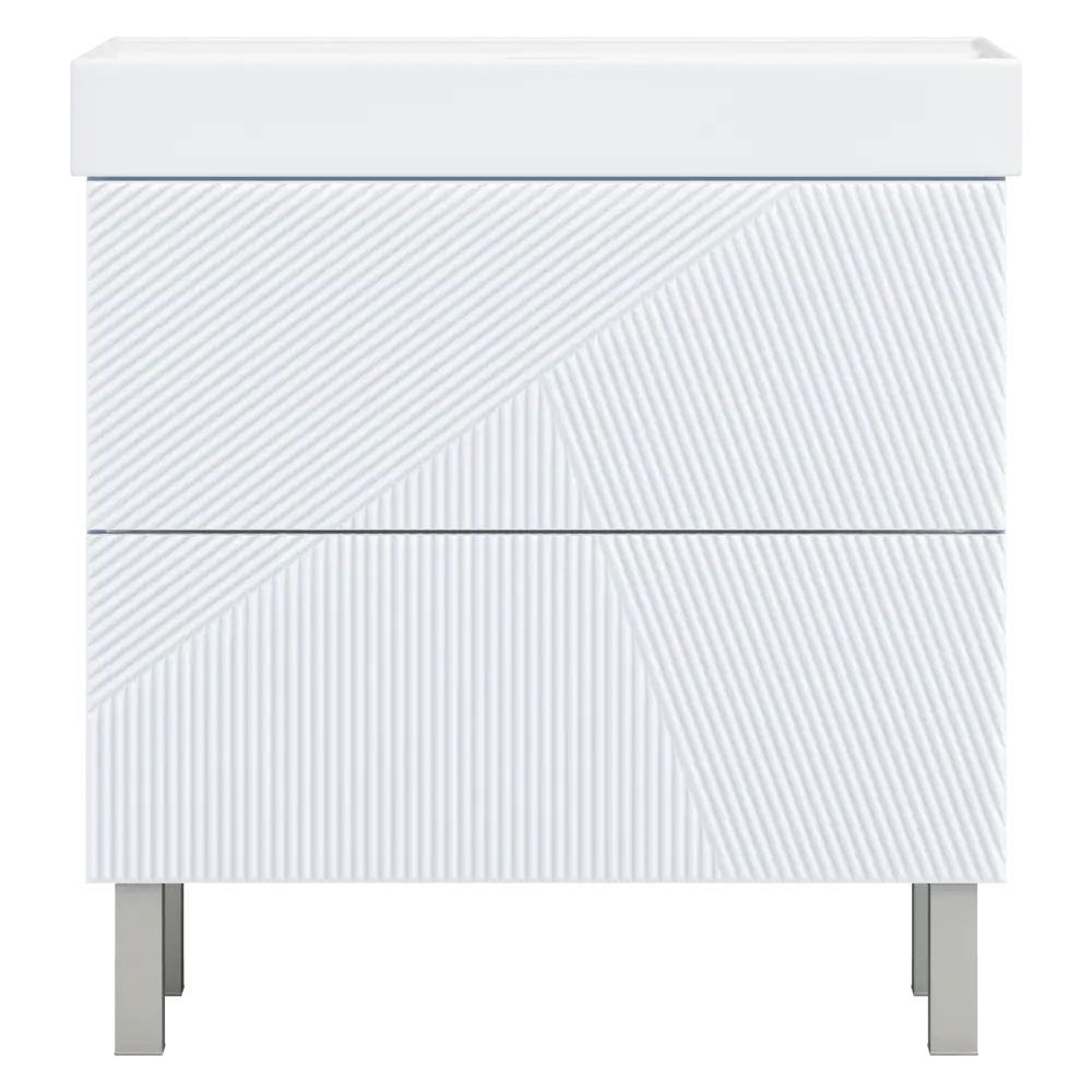 Тумба под раковину напольная Vigo Unik 80 см цвет белый STLM-2035210