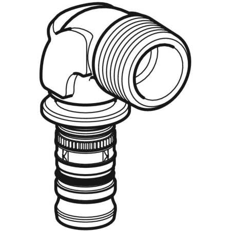 GEBERIT 602.253.00.5 Переходной отвод Geberit Mepla 90°, с наружной резьбой  - Вид №1