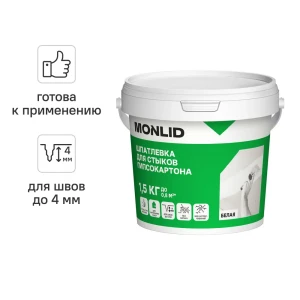 Шпатлевка для швов акриловая MONLID 1.5 кг