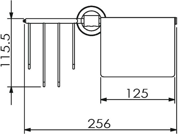 11041P Бумагодержатель подвесной цвет хром LANGBERGER BURANO - Вид №2