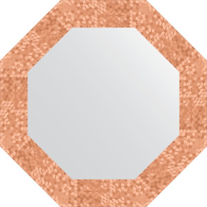 BY 3742 Зеркало в багетной раме - соты медь 70 mm EVOFORM Octagon