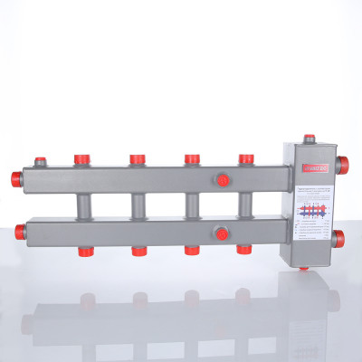 VTc.100.SH.070603 Гидроразделитель с коллектором горизонтальный Valtec 3 контура, до 70 кВт  - Вид №8