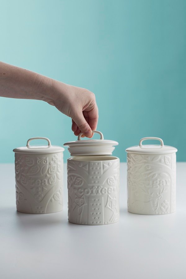 Банка с крышкой для чая белая In the Forest MASON CASH  00-3871152 Белый  - Вид №1