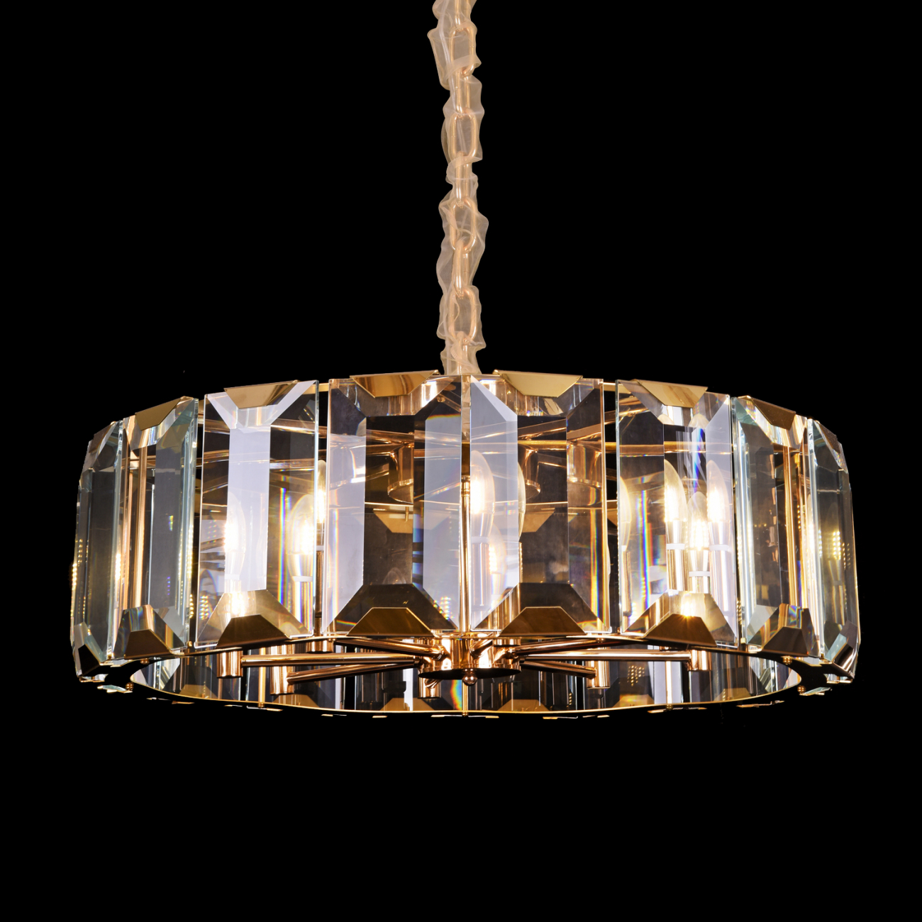 Подвесной светильник Harlow Crystal L8 gold от Delight Collection B8006 L8 DELIGHT COLLECTION ДИЗАЙНЕРСКИЕ 243928 Прозрачный;золото  - Вид №1