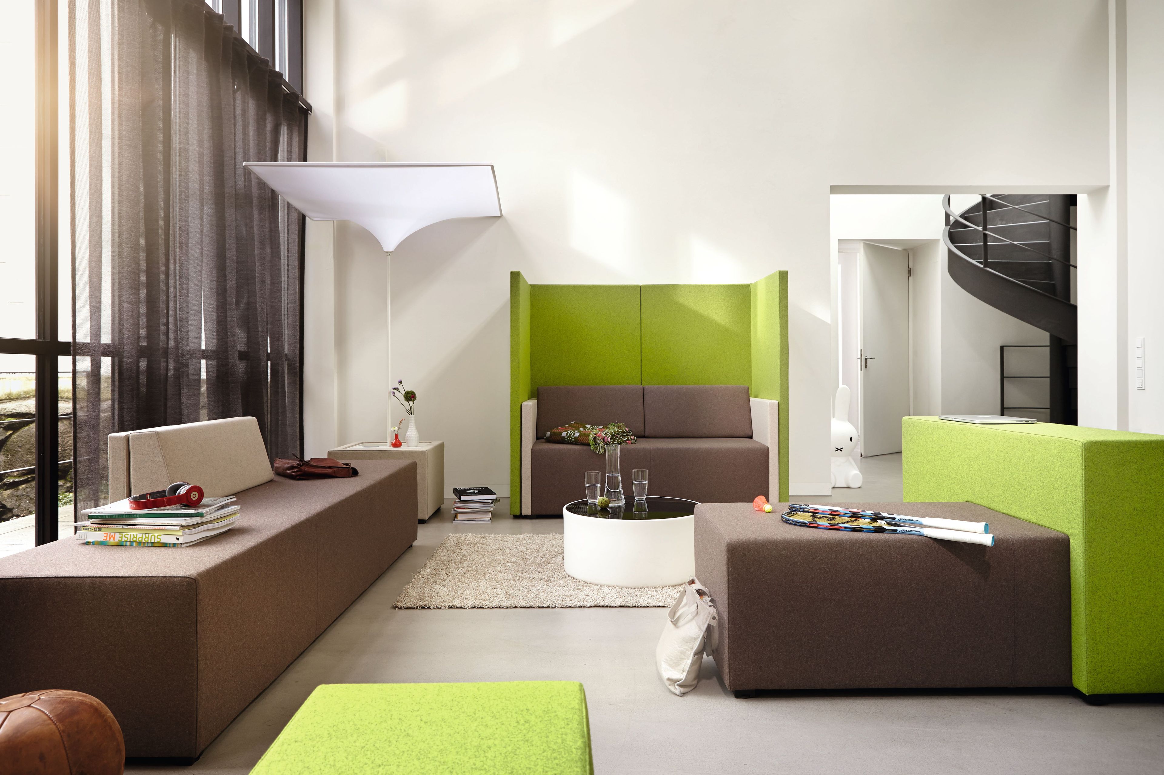 4-местный модульный тканевый диван König Neurath Net.Work.Место ARCH-00069084 - Вид №2