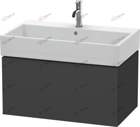 LC617704949 L-Cube Тумбочка подвесная Графит матовый, декор Duravit