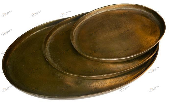 Pols Potten Овальный поднос из алюминия  390-400-051 