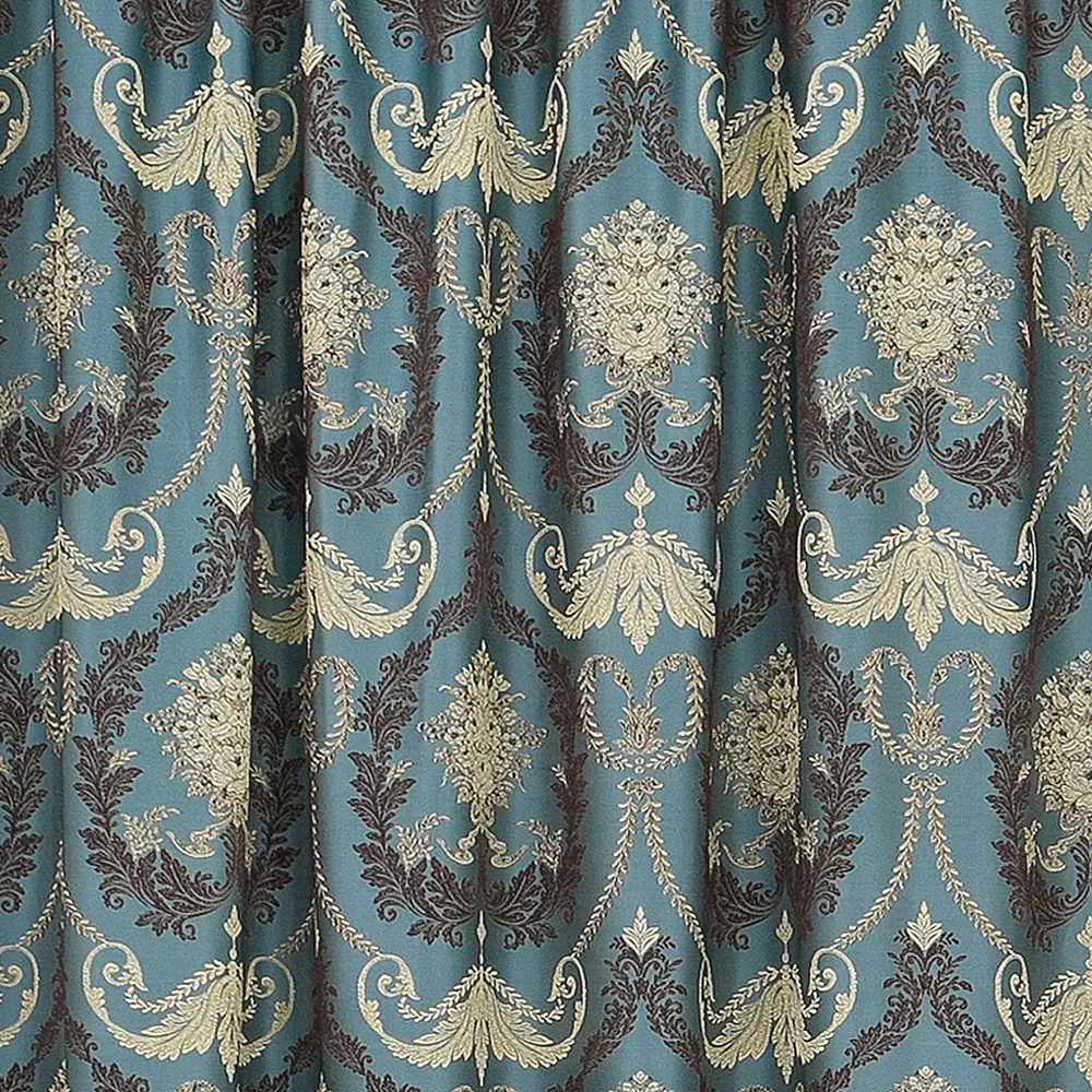 Штора на ленте «Веста» 160х260 см жаккард цвет бирюзовый ТОРГОВЫЙ ДОМ ТЕКСТИЛЬ STLM-2031836 - Вид №1