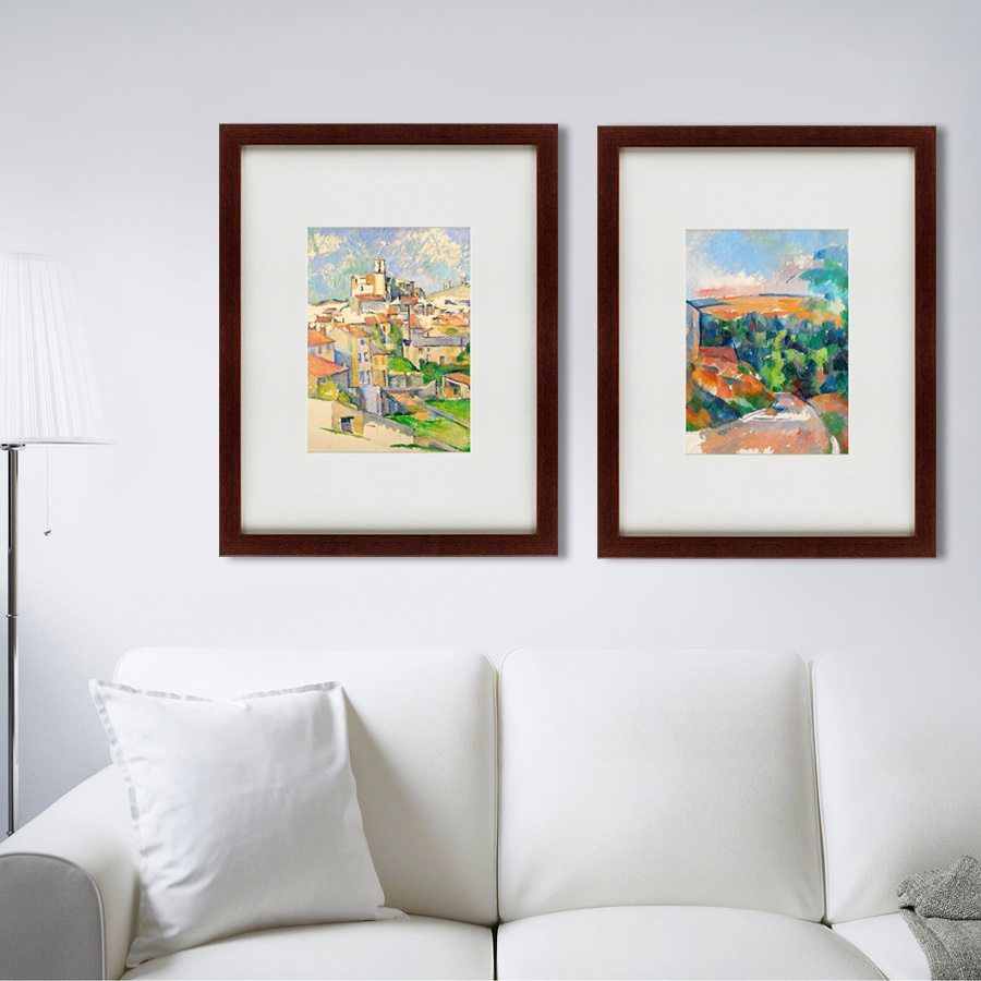 Картина в деревянной раме 47х60 см The Bend in the Road, 1900 КАРТИНЫ В КВАРТИРУ  135581 Бежевый;белый;коричневый;разноцветный  - Вид №2