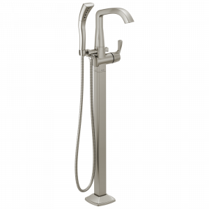 T4776-SSFL Накладка наполнителя ванны на полу с одной ручкой Delta Faucet Stryke Нержавеющая сталь