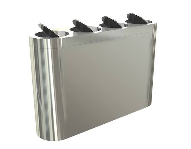 MF-7412 Контейнер для селективного сбора мусора Public Steel 