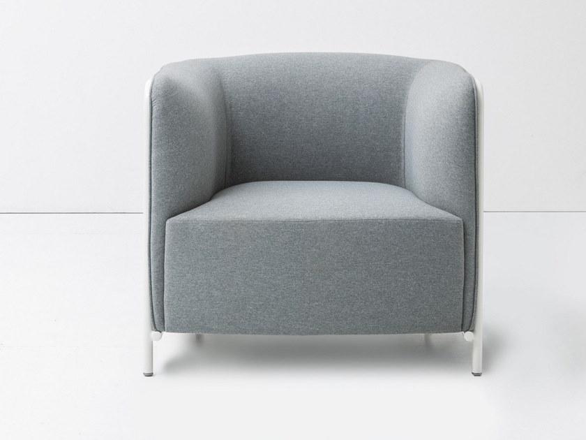 GABER Кресло из ткани с подлокотниками Place 280. - Вид №3