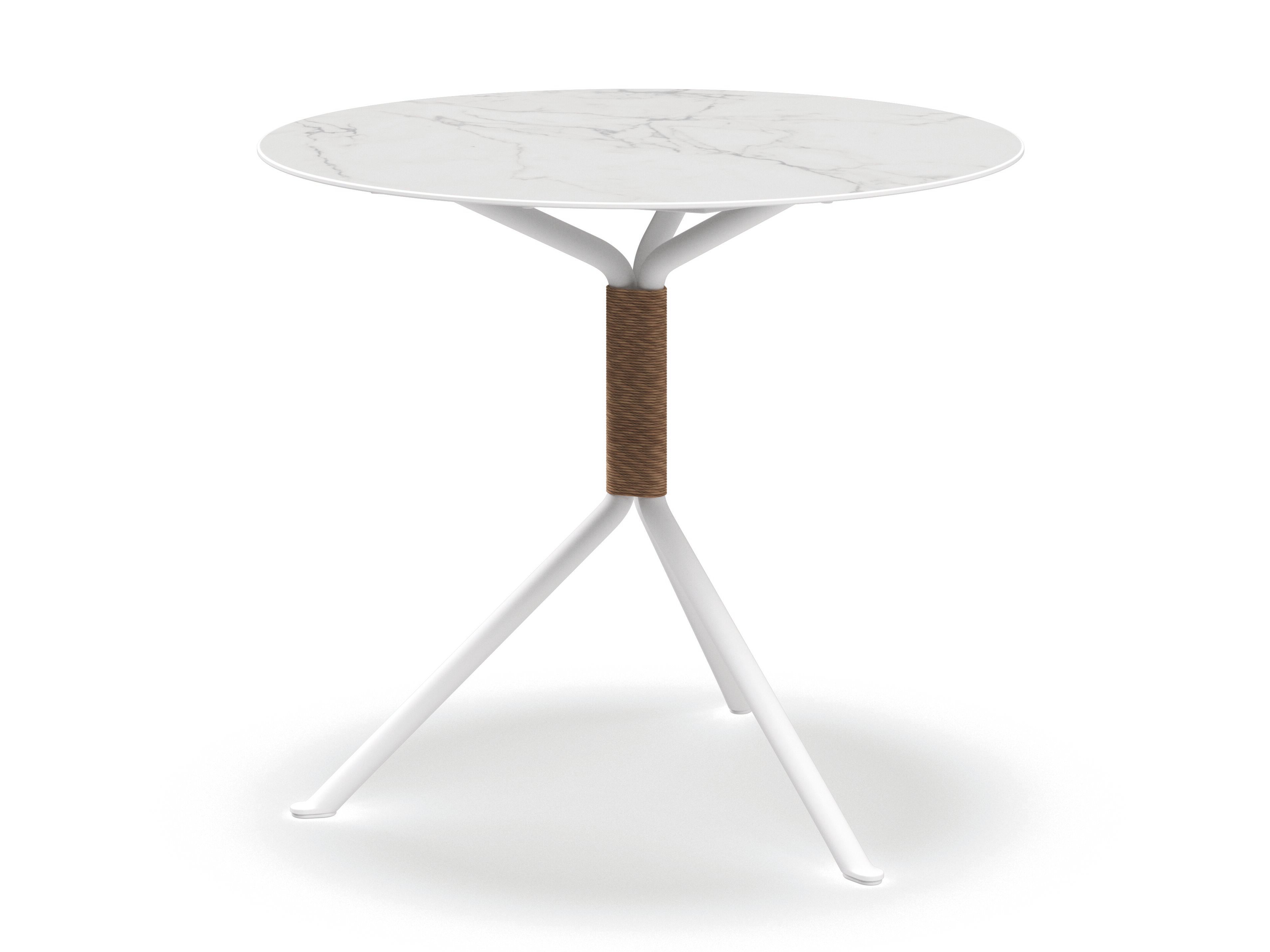 Круглый алюминиевый садовый стол с керамической столешницей Gloster свежий ARCH-00076296