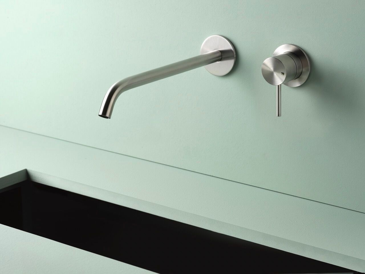 Настенный смеситель для раковины из нержавеющей стали с 2 отверстиями BEAMTECH Level ARCH-00023099 - Вид №2