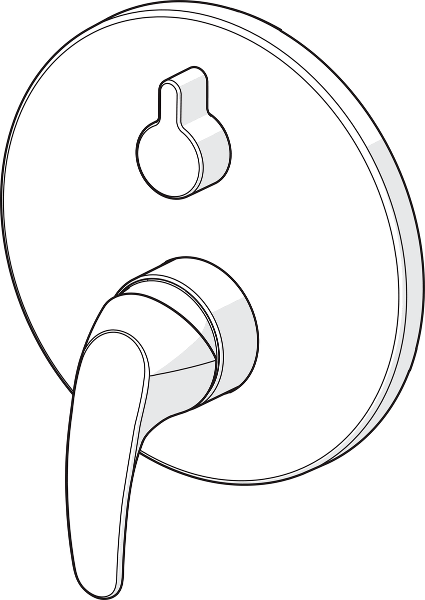 Oras 1443C Панель смесителя для ванны и душа 1443C Polara Хром  - Вид №2